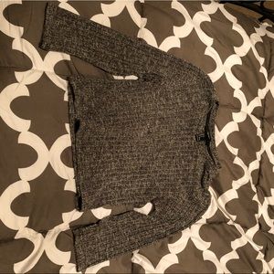 Grey sweater crop top